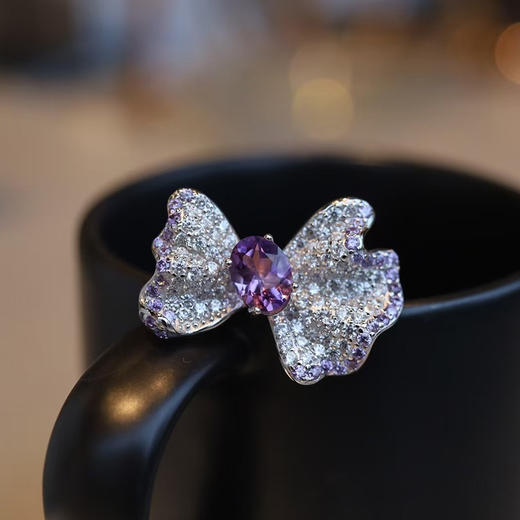 设计款紫水晶耳饰 项链 戒指 CR 商品图2