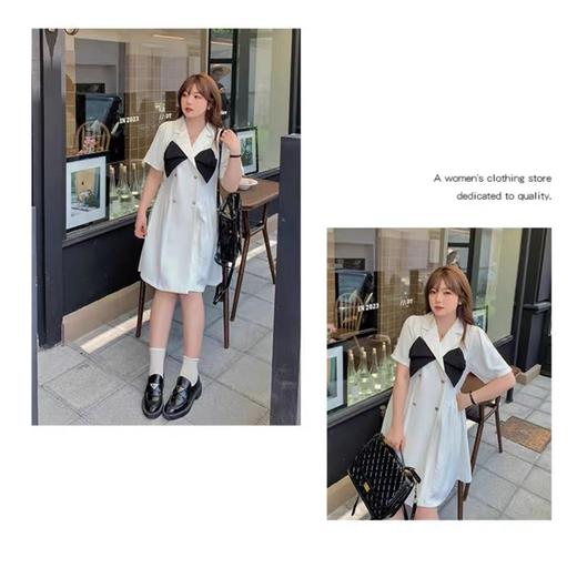 【诗铭洛可】XCY829小香风撞色长款连衣裙A12-2 商品图2