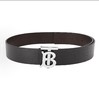 Burberry博柏利 两面专属TB标识图案皮革腰带皮带 皮革 皮带 男款 黑色/麦芽棕色 宽4cm 商品缩略图0