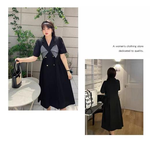 【诗铭洛可】XCY829小香风撞色长款连衣裙A12-2 商品图5