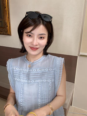 简约——苎麻条纹背心