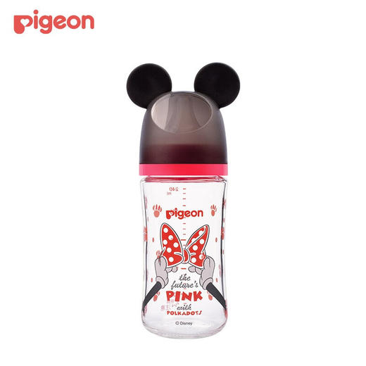 贝亲 迪士尼自然实感Ⅲ宽口径玻璃彩绘奶瓶240ml(M号奶嘴)花漾蝴蝶结【宝库优选】 商品图7