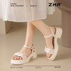 ZHR则则厚底一字带凉鞋2025新款松糕底时装凉鞋法式气质女鞋透气 商品缩略图3
