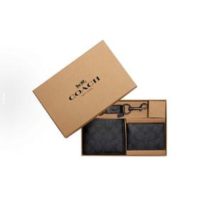 COACH蔻驰 3 IN 1 Wallet 11 品牌徽标多卡槽钱包 男款 黑色