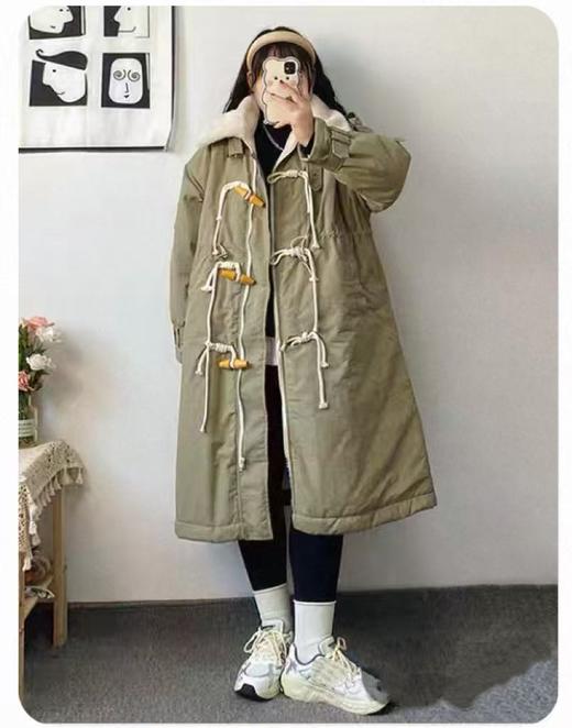【诗铭洛可】2316棉服内里夹棉可收腰长款棉服外套B11-2 商品图3
