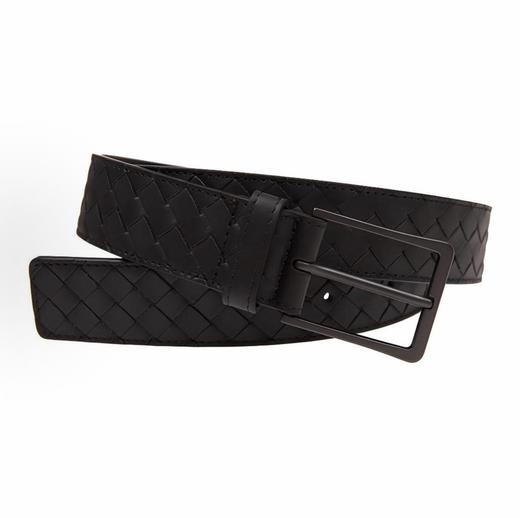 Bottega Veneta葆蝶家 编织针扣 牛皮 皮带 男款 宽3.5cm 商品图2