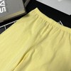 【选2件15元-NO退】120黄色拼白边休闲裤-微脏-喜出 商品缩略图1