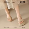 ZHR则则厚底一字带凉鞋2025新款松糕底时装凉鞋法式气质女鞋透气 商品缩略图4