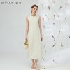 VIVIAN LIU V2534106 夏季新款圆领后背系扣无袖收腰优雅连衣裙 商品缩略图0