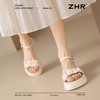 ZHR则则厚底一字带凉鞋2025新款松糕底时装凉鞋法式气质女鞋透气 商品缩略图6