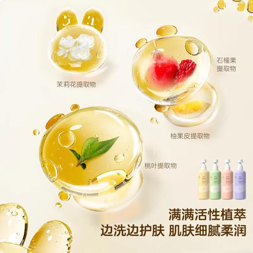 兔头妈妈 儿童柔润沐浴露（元气柚柚） 300g【宝库优选】【宝库优选】 商品图3