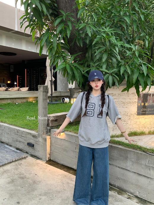 Read Nameless /重工灰色中袖卫衣 2025/6/9 商品图8