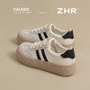 ZHR复古网面德训鞋透气小白鞋女百搭2025厚底增高板鞋软底休闲鞋 商品缩略图9