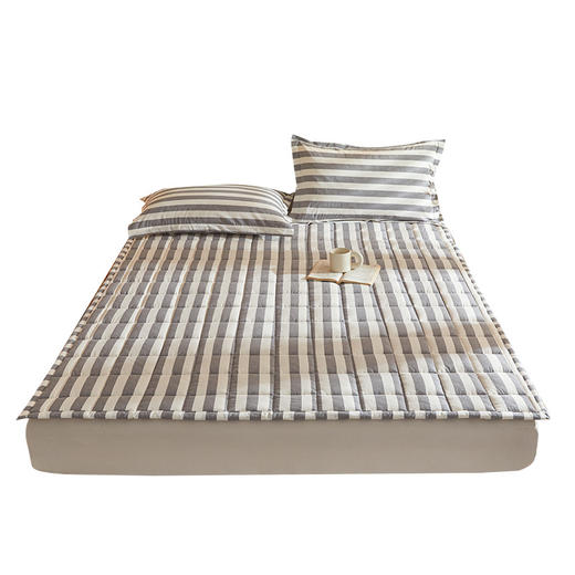 自然醒全棉色织水洗棉棉花床护垫家用卧室软垫纯棉床褥垫子垫褥宿舍学生单人垫被褥子LN 商品图8