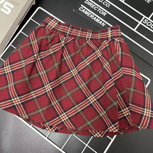【选2件15元-NO退】110红格短裙-微脏-喜出 商品图0