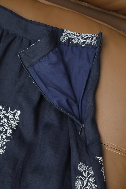 LPIUTY品牌直发！苎麻刺绣半身裙 C21925133 商品图7