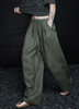 松针绿苎麻阔腿裤（🔒 商品缩略图2
