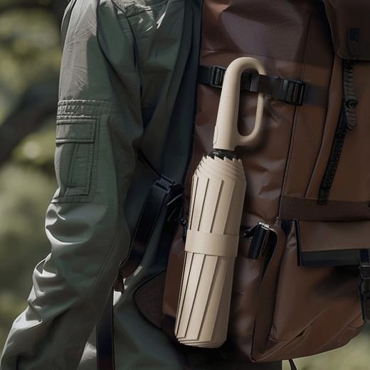 一秒开合！【全自动环扣雨伞】便携加大加厚加固挂钩折叠晴雨两用！ 商品图0