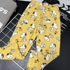 【选2件15元-NO退】110史努比黄色卡通休闲裤-微脏-喜出 商品缩略图0