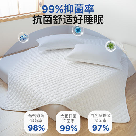 自然醒酒店双面全棉抗菌床褥软垫纯棉薄款床褥子可水洗席梦思防滑保护垫隔脏垫被LN 商品图6