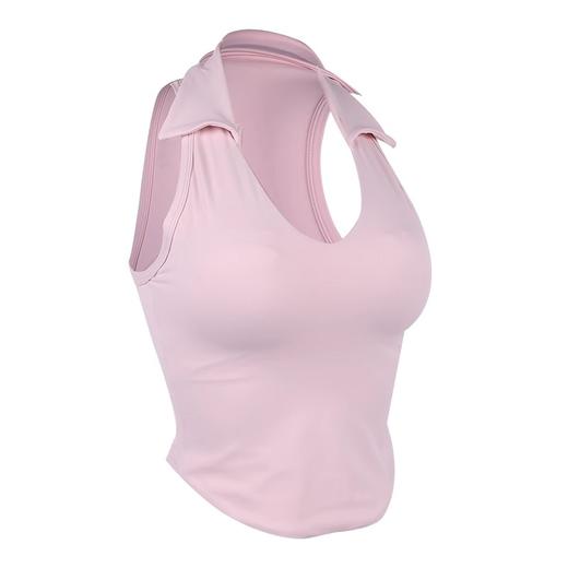 跃牌【禅语梵心】裸感透气翻领美背瑜伽背心健身文胸紧身户外运动跑步健身服WX5501 商品图4