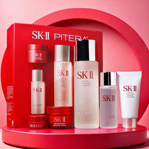 【春日限定 限时特惠】SK-II新版旅行装✈️五件套神仙水75ml+清莹露30ml+洁面20g+大红瓶面霜15g+眼霜2.5g「送护手霜」·现货速达 商品图2
