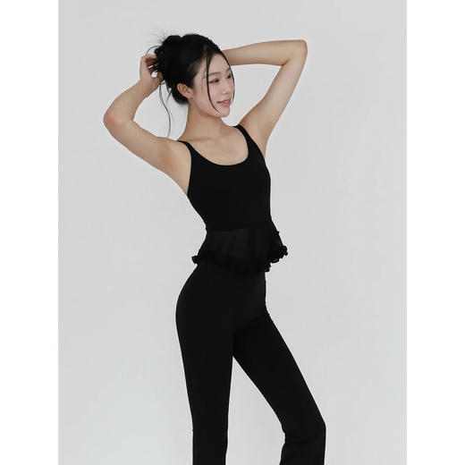 跃牌【禅语梵心】空气感拼纱美背花边瑜伽背心带胸垫普拉提健身文胸运动内衣女WX5502 商品图3