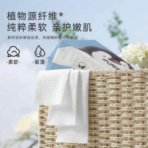 小润家 企鹅系列棉柔巾（60片）6连包【宝库优选】 商品图1