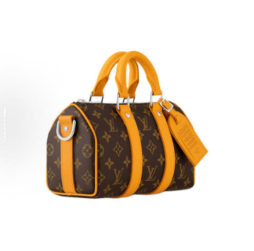 顶级免税版 VIP专柜体验 收到即官网同样 LV keepall 25枕头包 老花拼黄不一样的配色 不一样的感觉 高级感拉满，男女通用哦~ 商品图1