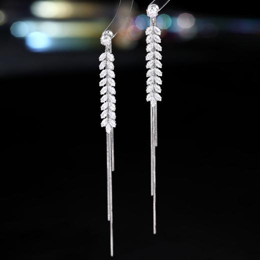 爆款s925银针轻奢高级感修饰脸型麦穗长款流苏耳钉LY 商品图1