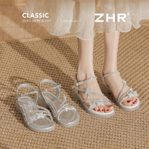 ZHR则则水钻花朵细钻凉鞋女鞋2025夏季新款时髦舒适透气耐穿凉鞋 商品图6