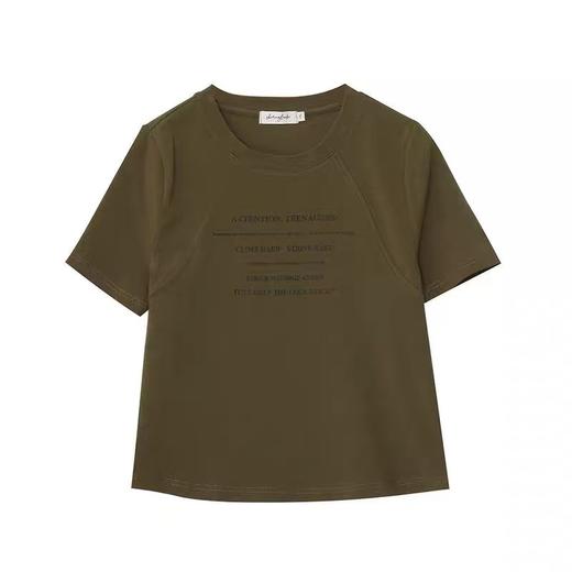 【诗铭洛可】W1155印花T恤美式印花宽松弹力短袖C4-2 商品图3