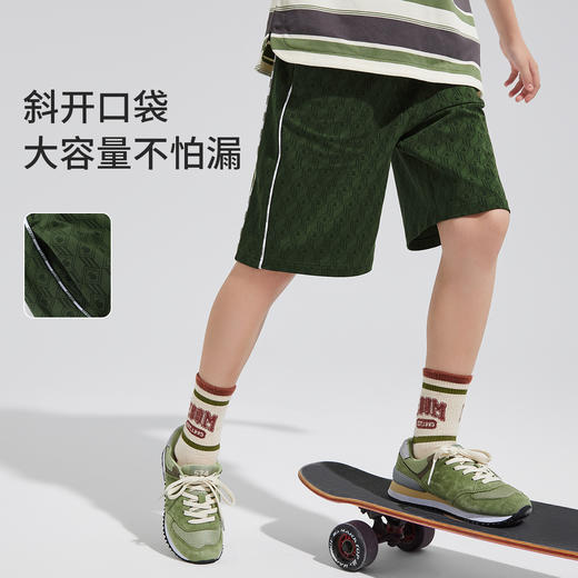 【英氏】【高弹莱卡】【120-170】男童夏款帅气缉边短裤 商品图1