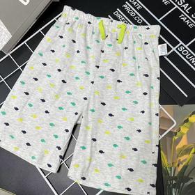 【选2件15元-NO退】130灰色小鱼印花短裤休闲裤-微脏-喜出
