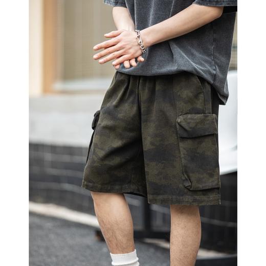 【迷彩工装短裤立体大口袋 】男夏季新款美式复古户外运动休闲五分裤子 商品图1