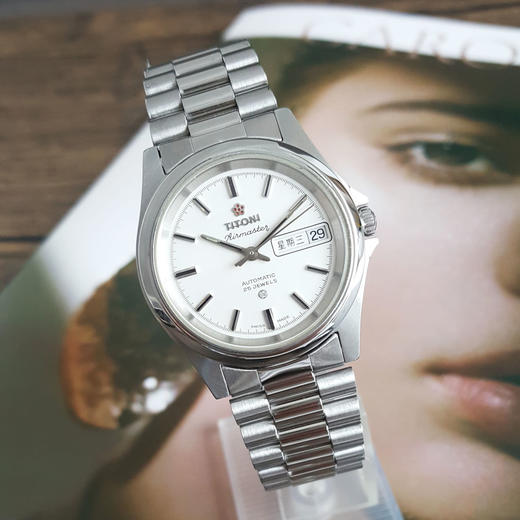 【95新】TITONI 梅花空中霸王系列537自动机械机芯日期、星期显示35MM（男款）280525MC25特价！ 商品图3