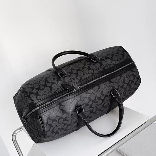 COACH蔻驰 Venturer 43 经典老花超大容量 涂层帆布拼小牛皮 手提单肩斜挎旅行包 男女同款（CB） 商品图4