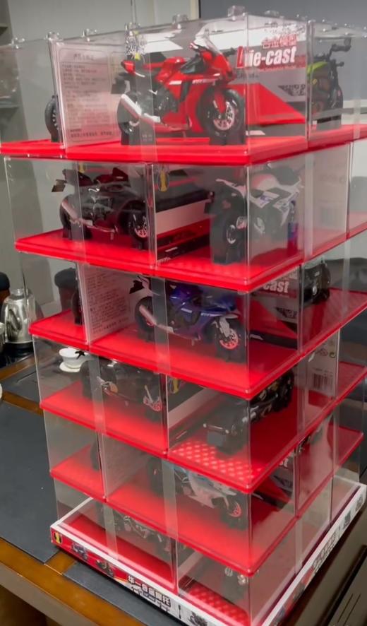 华一川崎摩托模型仿真合金车战鹰摩托 1：12摩托PC盒版自带旋转台一个一箱24个 商品图4