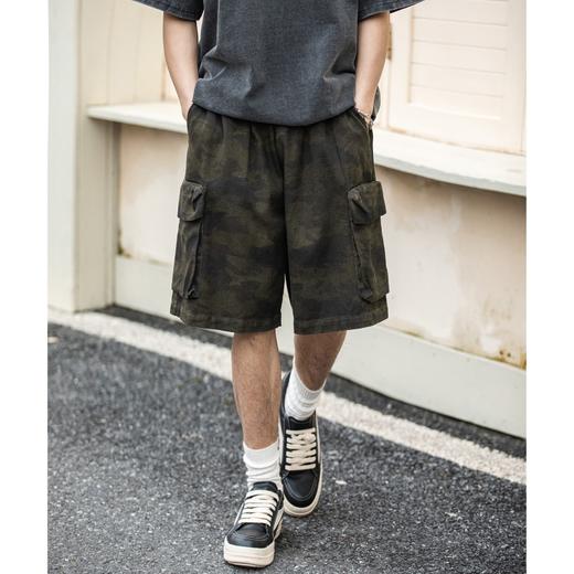 【迷彩工装短裤立体大口袋 】男夏季新款美式复古户外运动休闲五分裤子 商品图2