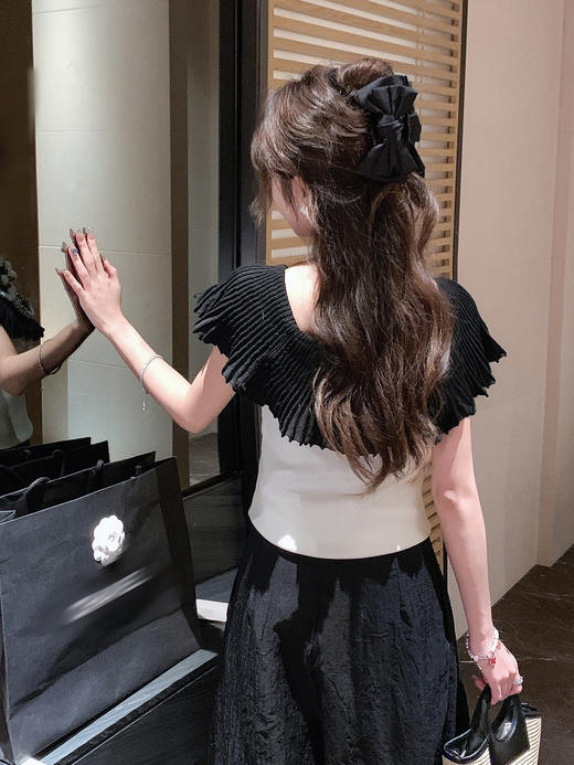 张心子【赫拉小姐】法式优雅赫本风气质显瘦针织衫上衣 U2505049 商品图10