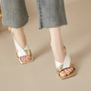【预售5天】法式气质水钻高跟凉鞋女夏季新款鱼嘴后空方头百搭粗跟凉鞋MBJR&6931 商品缩略图1