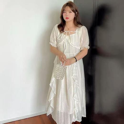 【诗铭洛可】XCA0009连衣裙剪花雪纺温柔风显瘦裙子B2-1 商品图1