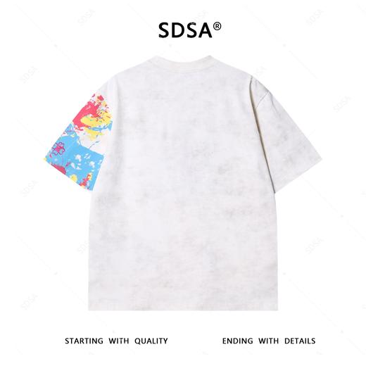 T3819夏季高级感新款男士重工刺绣字母印花短袖T恤满天星设计百搭上衣 商品图5