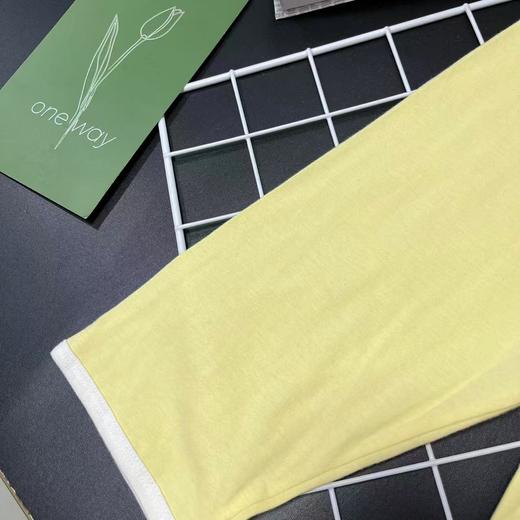 【选2件15元-NO退】120黄色拼白边休闲裤-微脏-喜出 商品图2