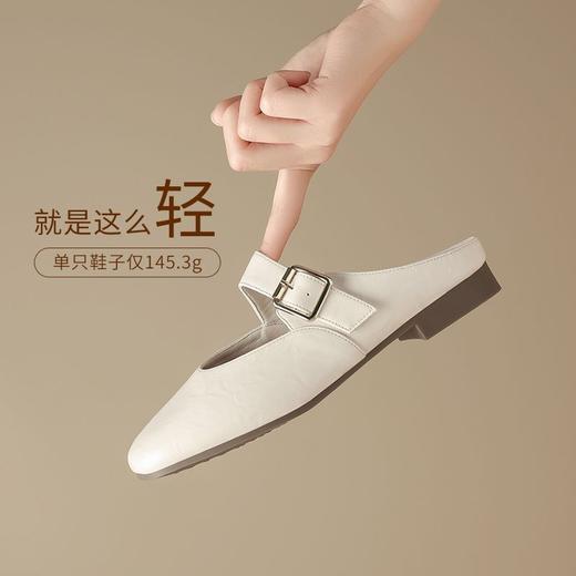 ZHR则则方头穆勒拖鞋2025夏季新款玛丽珍包头拖后跟懒人单鞋外出 商品图4