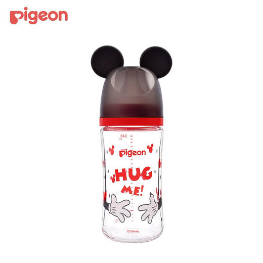 贝亲 迪士尼自然实感Ⅲ宽口径玻璃彩绘奶瓶240ml(L号奶嘴)甜蜜拥抱【宝库优选】 商品图7