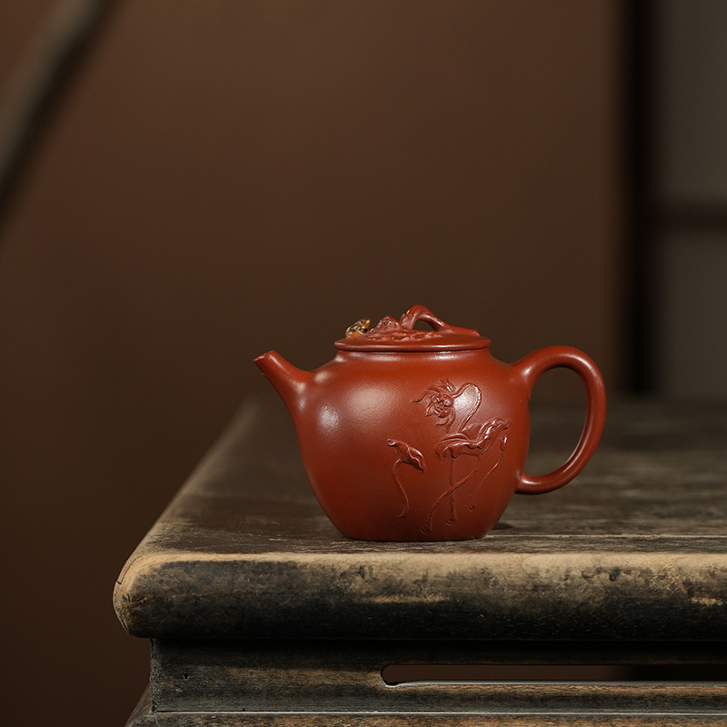 龙德堂陶艺 汤宣武制《顶呱呱》240cc 原矿大红袍  库存请咨询客服