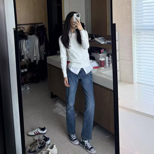 ROMI STUDIO“经典复古”棉质水洗蓝夏季薄款直筒牛仔裤RWCSXD1877(现货） 商品图2