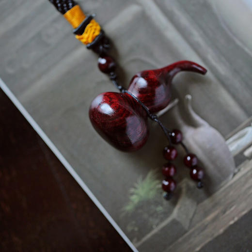 【青山特惠】小叶紫檀葫芦手把件 s50 商品图1