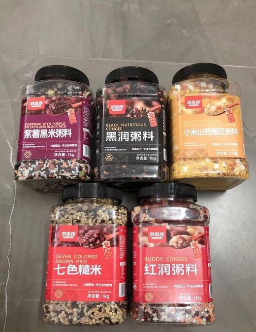 梦思香罐装粥紫薯黑米粥配料丰富莲子百合谷物1kg罐装杂粮粥同款 商品图0